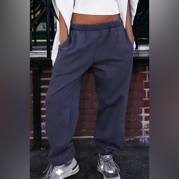 Brandy Melville Pants - Brandy Melville Navy Blue Rosa Sweat Pants